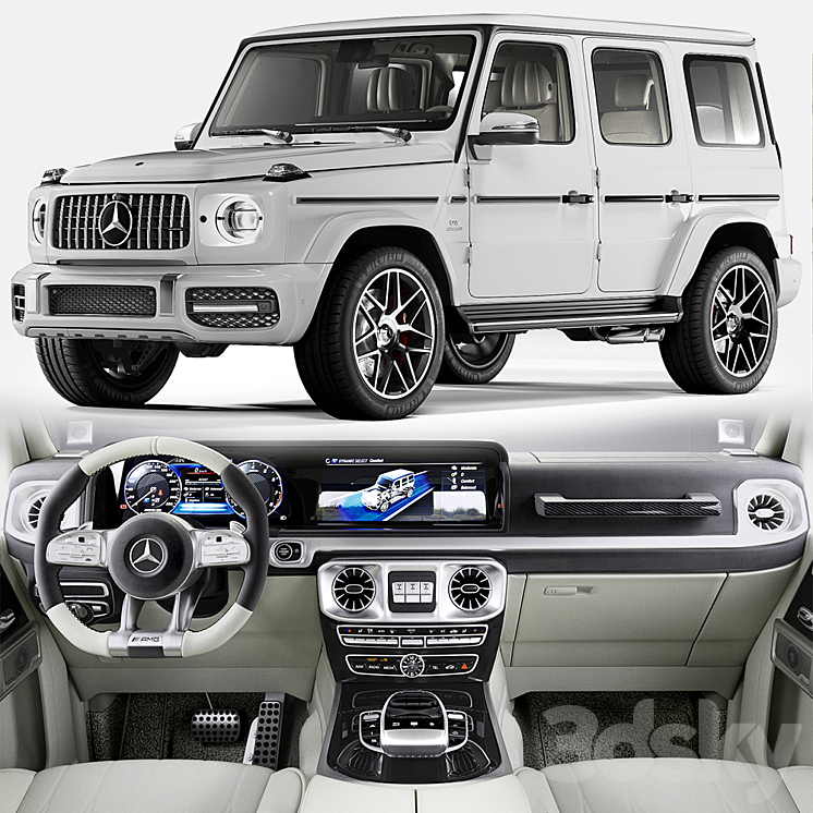 Mercedes-Benz G63 AMG 3DS Max - thumbnail 1