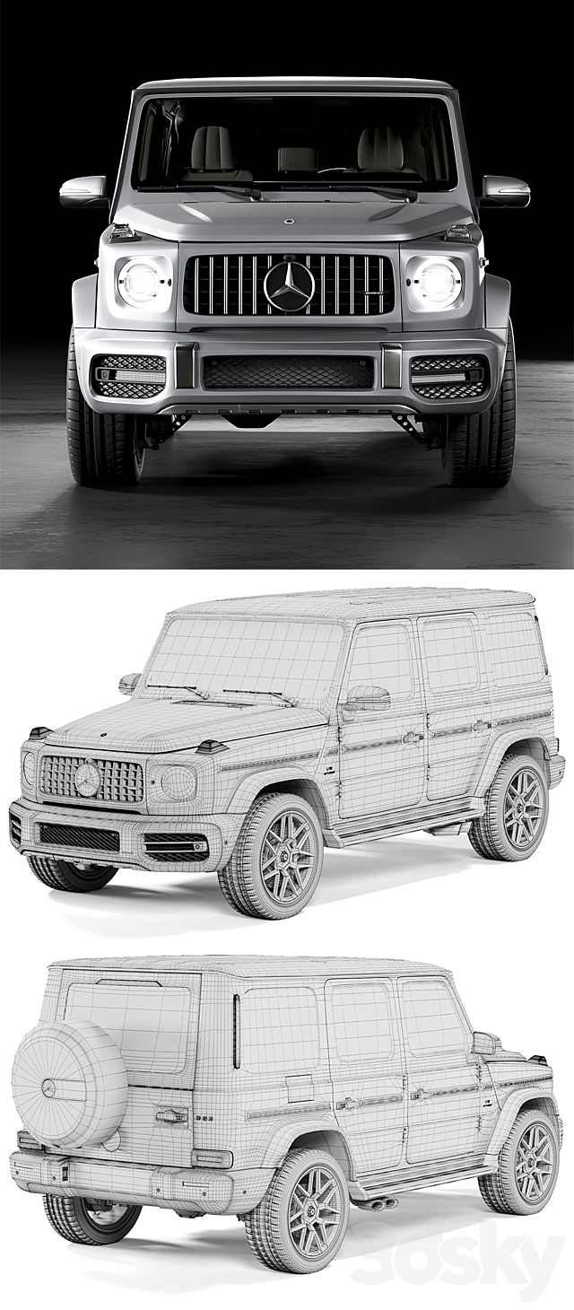 Mercedes-Benz G63 AMG 3DSMax File - thumbnail 5