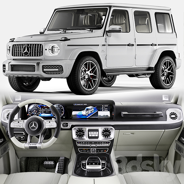 Mercedes-Benz G63 AMG 3DSMax File - thumbnail 1