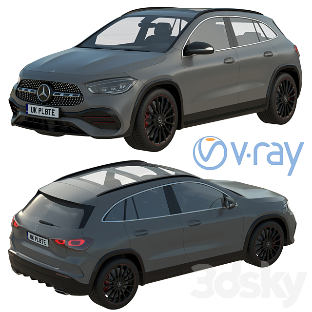 Mercedes-Benz GLA 2020 3DS Max Model - thumbnail 2