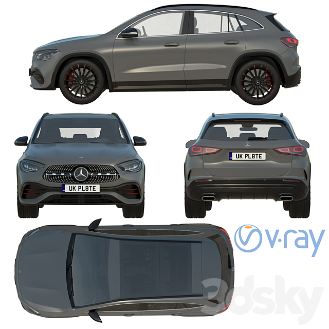 Mercedes-Benz GLA 2020 3DS Max Model - thumbnail 3