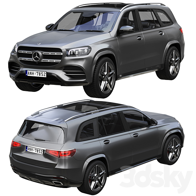 Mercedes-Benz GLS 3DS Max Model - thumbnail 2