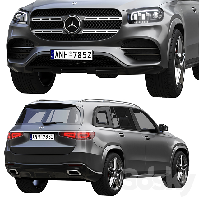 Mercedes-Benz GLS 3DS Max Model - thumbnail 4