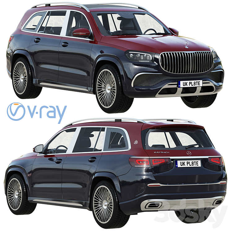 Mercedes-Benz Maybach GLS 3DS Max - thumbnail 1