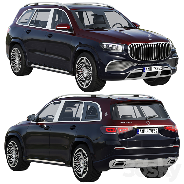 Mercedes-Benz Maybach GLS 3DS Max - thumbnail 1