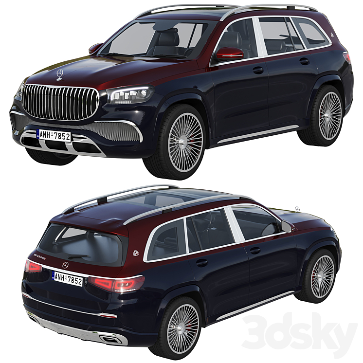 Mercedes-Benz Maybach GLS 3DS Max - thumbnail 2