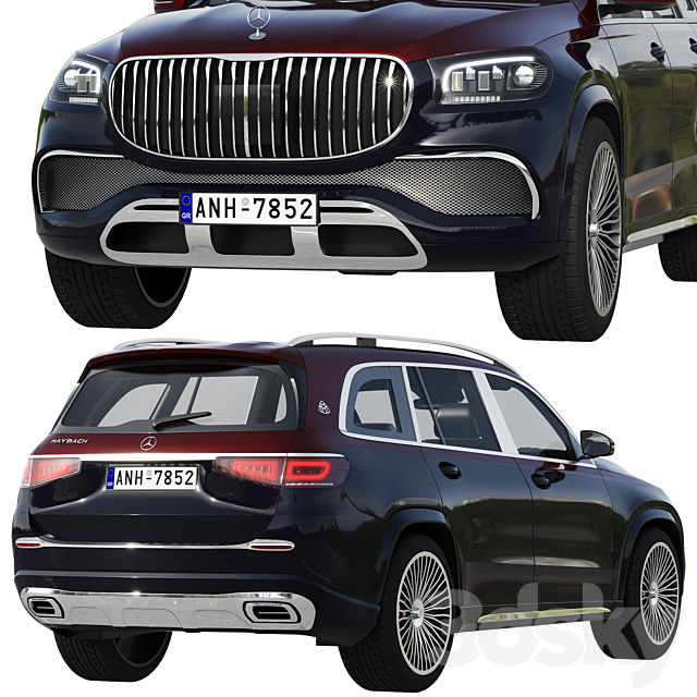 Mercedes-Benz Maybach GLS 3DSMax File - thumbnail 4