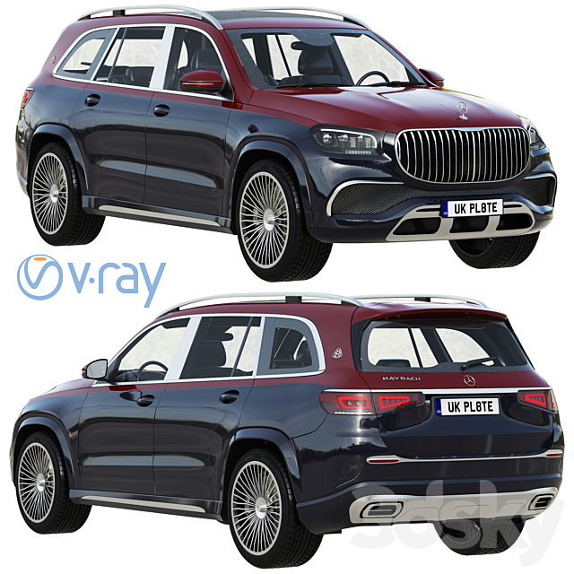 Mercedes-Benz Maybach GLS 3DSMax File - thumbnail 1