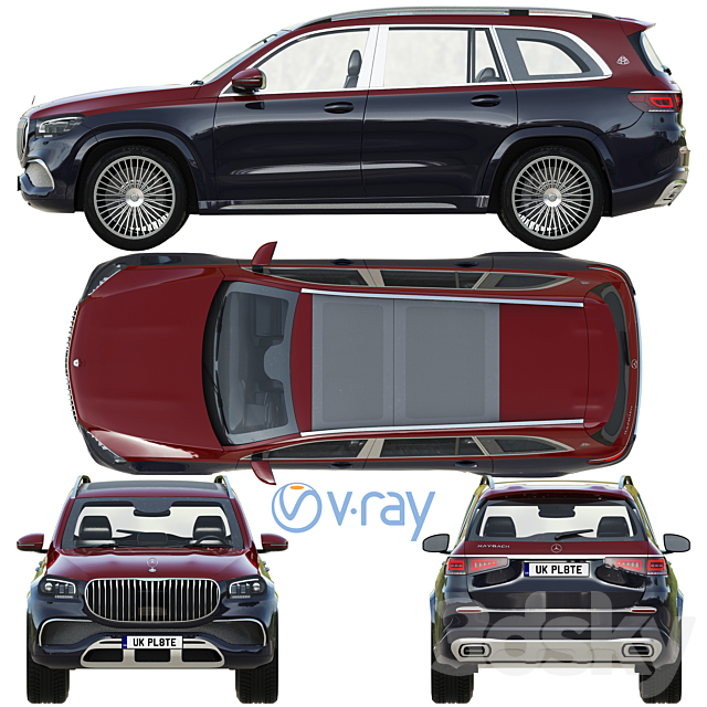 Mercedes-Benz Maybach GLS 3DSMax File - thumbnail 3