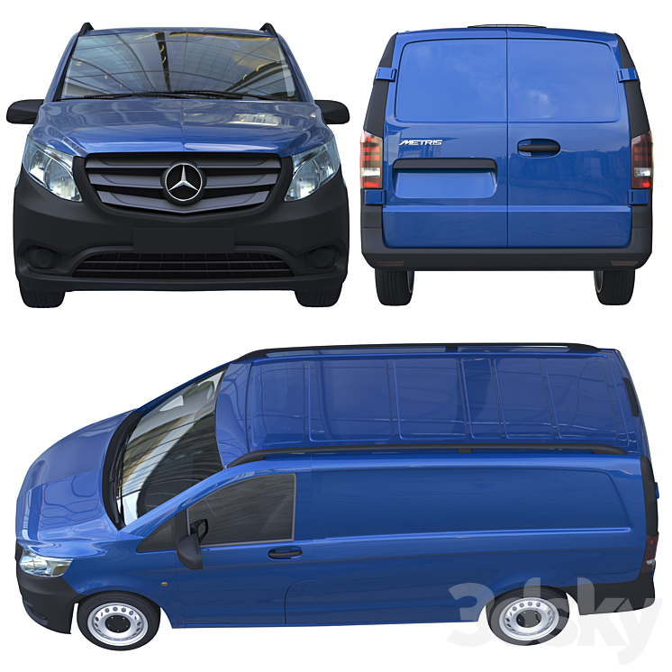 Mercedes Benz Metris 2016 3DS Max - thumbnail 2