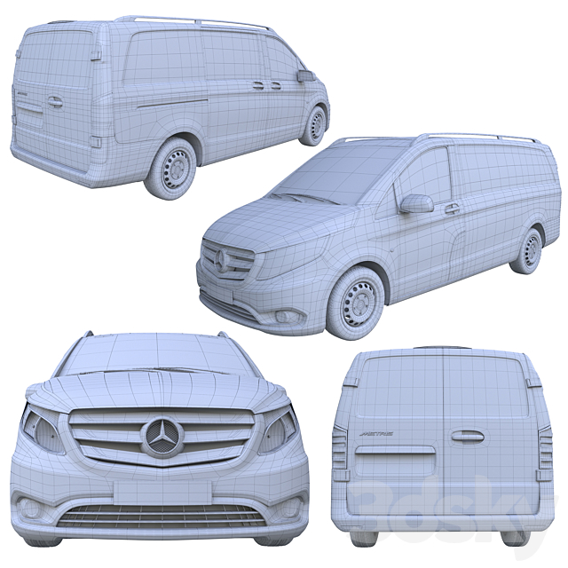 Mercedes Benz Metris 2016 3DSMax File - thumbnail 3