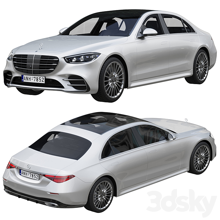 Mercedes-Benz S-Class AMG 2021 w223 3DS Max - thumbnail 2