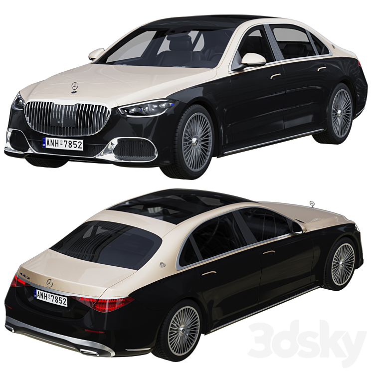 Mercedes-benz S-class Maybach 2021 3DS Max - thumbnail 2