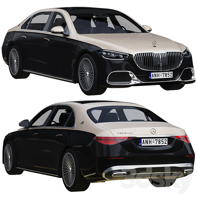 Mercedes-benz S-class Maybach 2021 3DSMax File - thumbnail 1