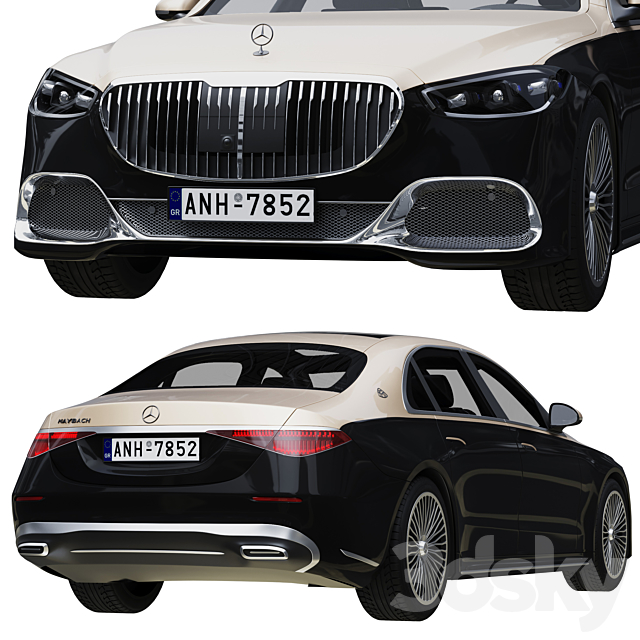 Mercedes-benz S-class Maybach 2021 3DSMax File - thumbnail 4