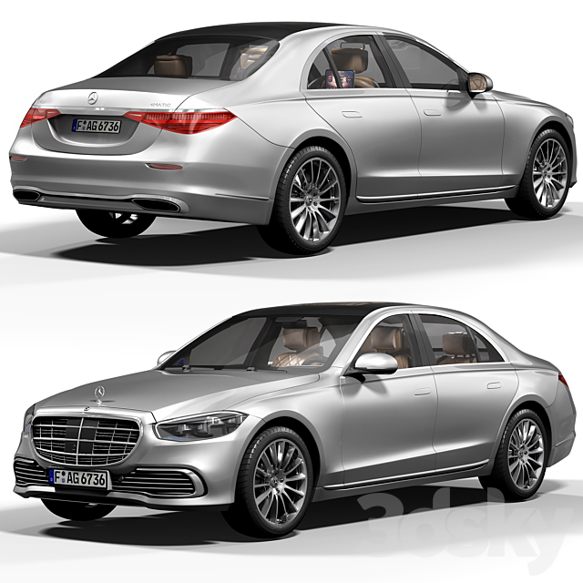 Mercedes-benz S400d 2021 3DS Max Model - thumbnail 2