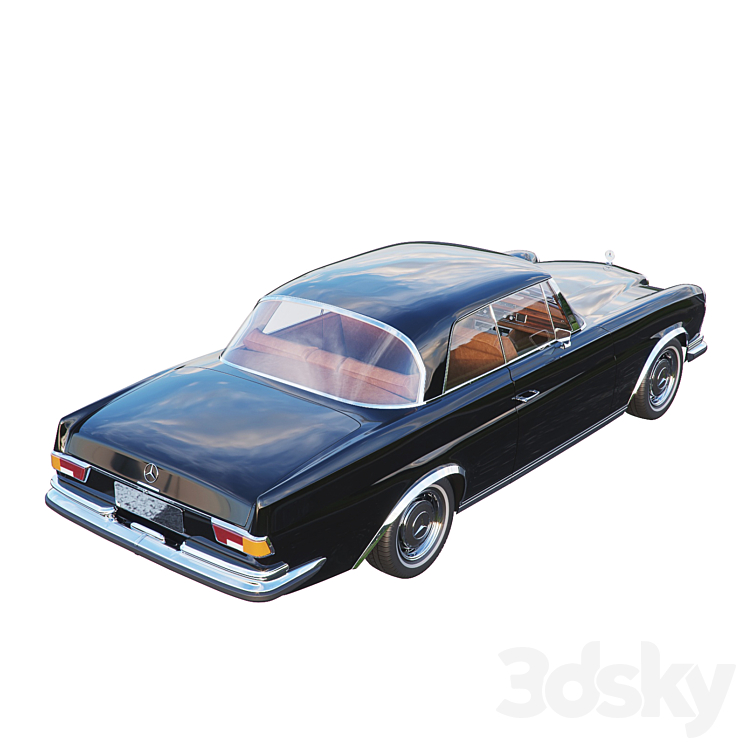 Mercedes – Benz SE280 3.5 Coupe 1970 3DS Max - thumbnail 2