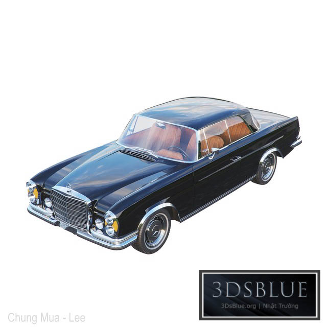 Mercedes – Benz SE280 3.5 Coupe 1970 3DS Max - thumbnail 3