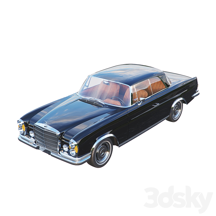 Mercedes – Benz SE280 3.5 Coupe 1970 3DS Max - thumbnail 1