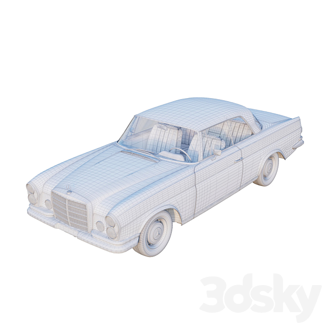 Mercedes – Benz SE280 3.5 Coupe 1970 3DSMax File - thumbnail 3