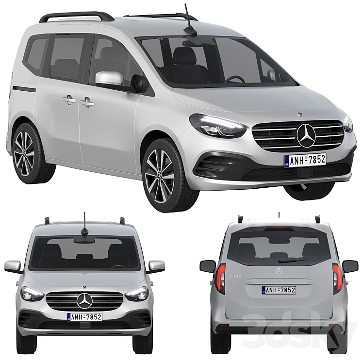 Mercedes-Benz T class 3DS Max Model - thumbnail 1