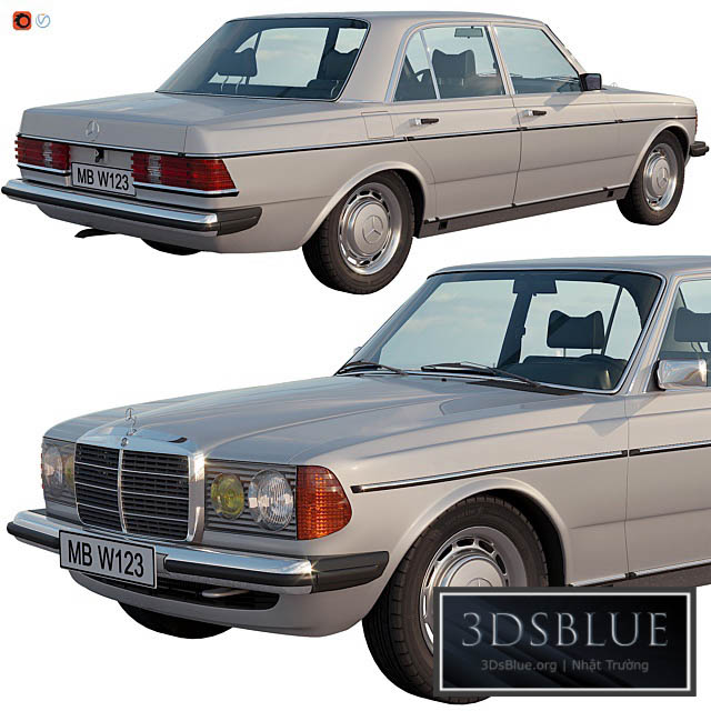 Mercedes benz W123 3DS Max - thumbnail 3