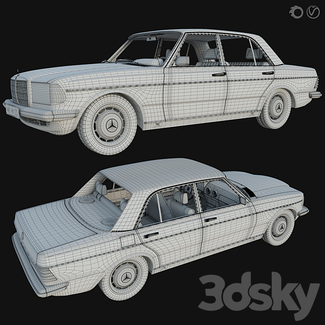 Mercedes benz W123 3DSMax File - thumbnail 5