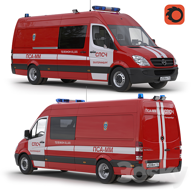 Mercedes Sprinter 515 PSA-MM 3DSMax File - thumbnail 1