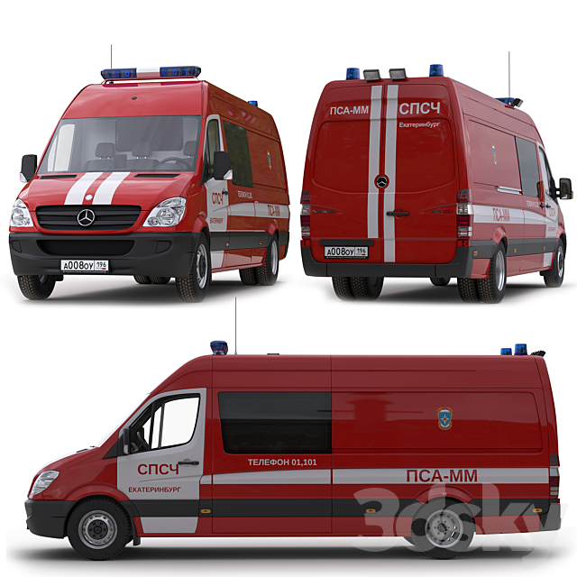 Mercedes Sprinter 515 PSA-MM 3DSMax File - thumbnail 2