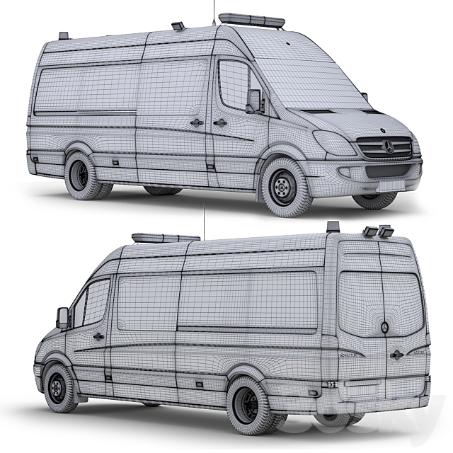 Mercedes Sprinter 515 PSA-MM 3DSMax File - thumbnail 3