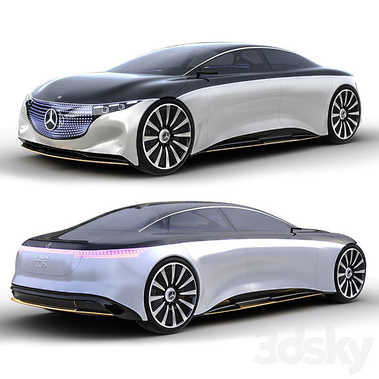 Mercedes Vision EQS 3DS Max - thumbnail 1