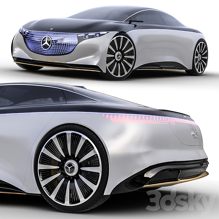 Mercedes Vision EQS 3DS Max - thumbnail 2