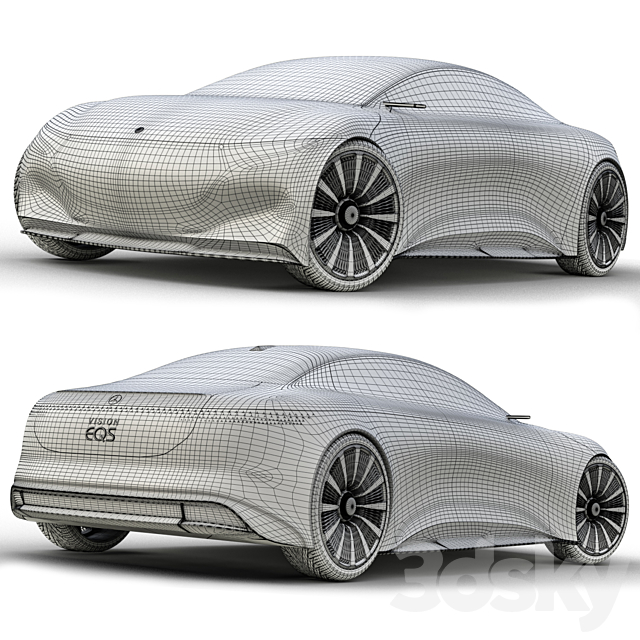 Mercedes Vision EQS 3DSMax File - thumbnail 3