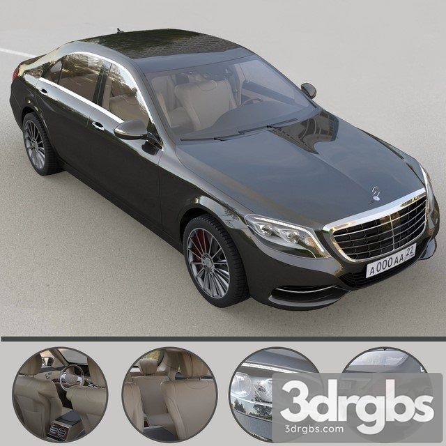 Mercedes W222 3dsmax Download - thumbnail 1