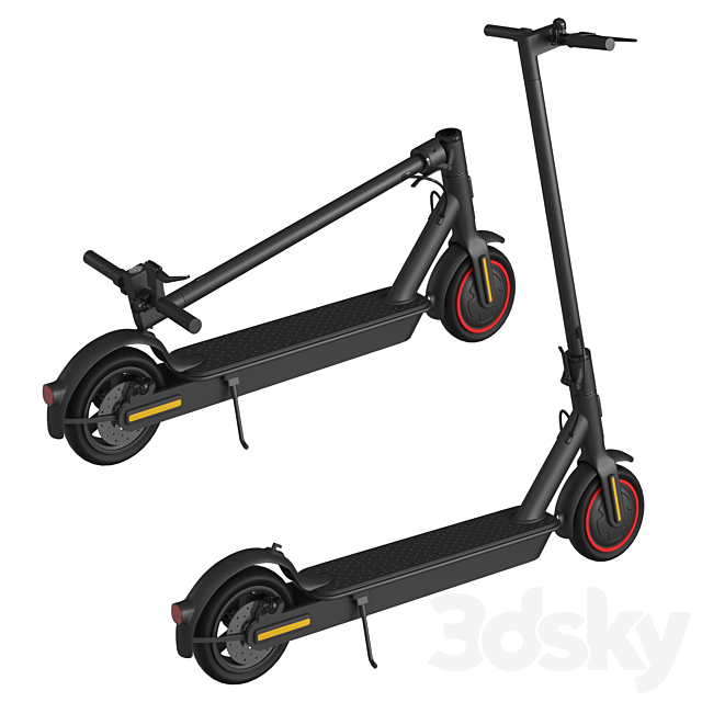 Mi Electric Scooter Pro 3DS Max Model - thumbnail 2