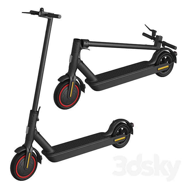 Mi Electric Scooter Pro 3DS Max Model - thumbnail 3