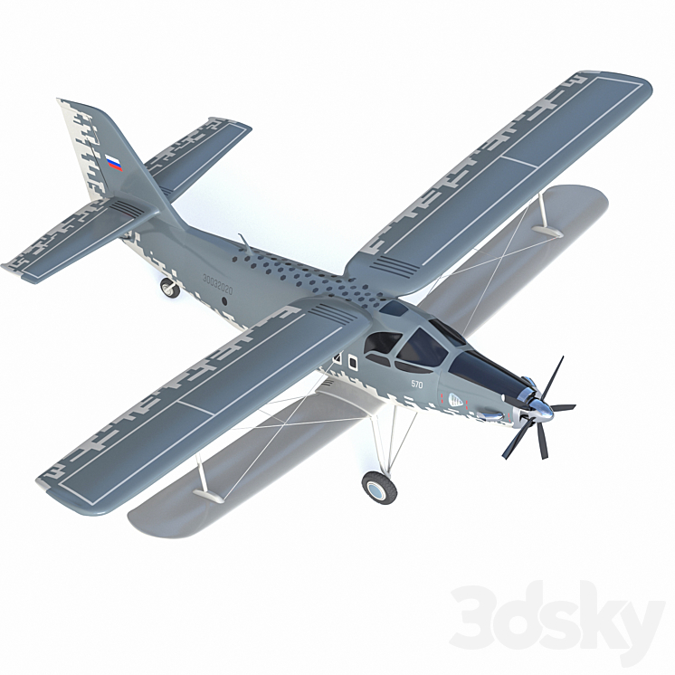 Mid Poly Aircraft 3DS Max Model - thumbnail 2