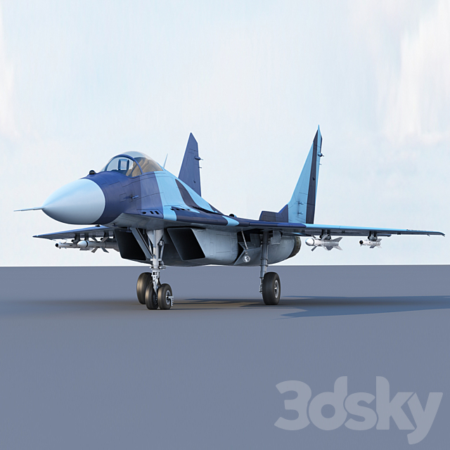 MiG-29 3DS Max Model - thumbnail 2