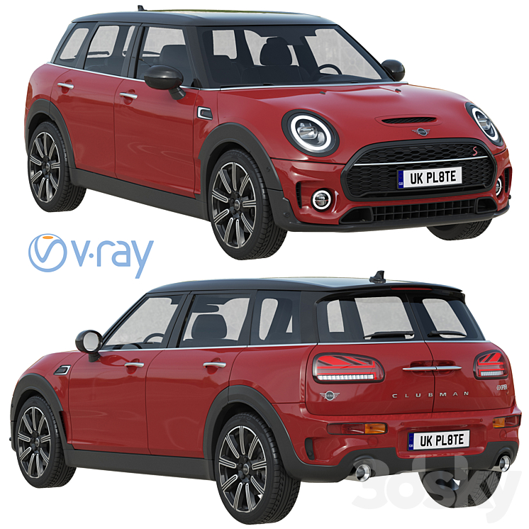 Mini Clubman 2022 3DS Max Model - thumbnail 1