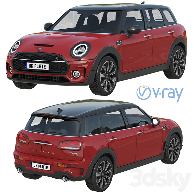 Mini Clubman 2022 3DS Max Model - thumbnail 2