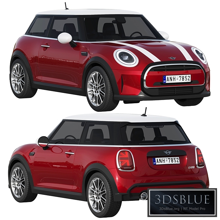 Mini Cooper 3-door 2022 3DS Max - thumbnail 3