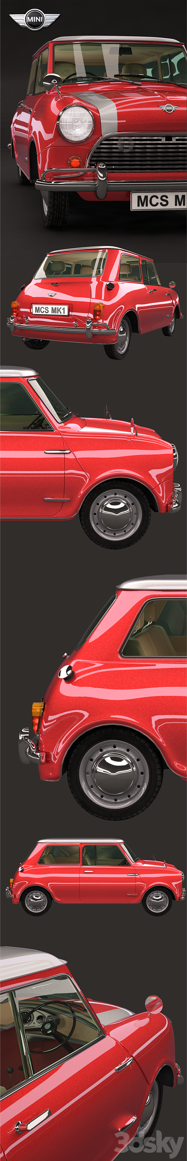 Mini Cooper S MK1 3DSMax File - thumbnail 2