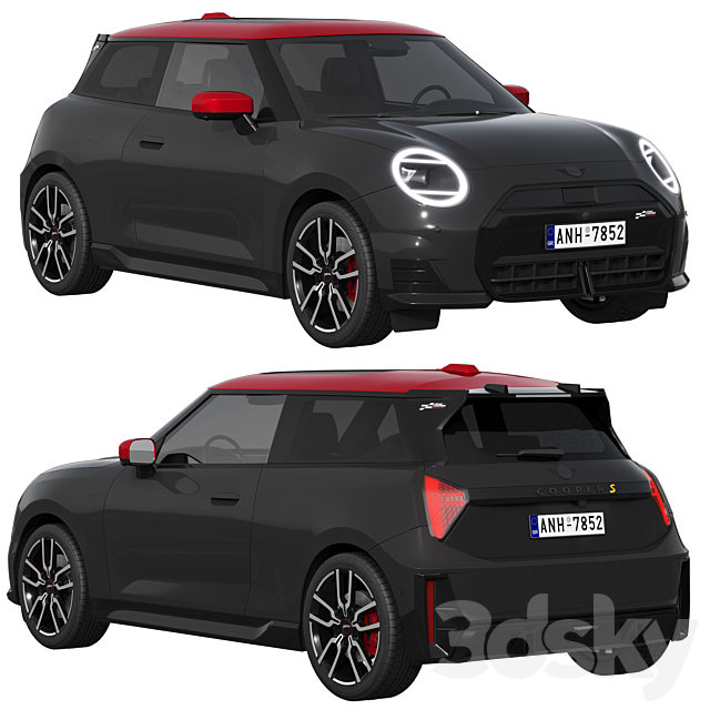 Mini Cooper SE JCW Trim 2024 3ds Max - thumbnail 1