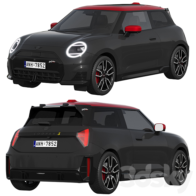 Mini Cooper SE JCW Trim 2024 3ds Max - thumbnail 2