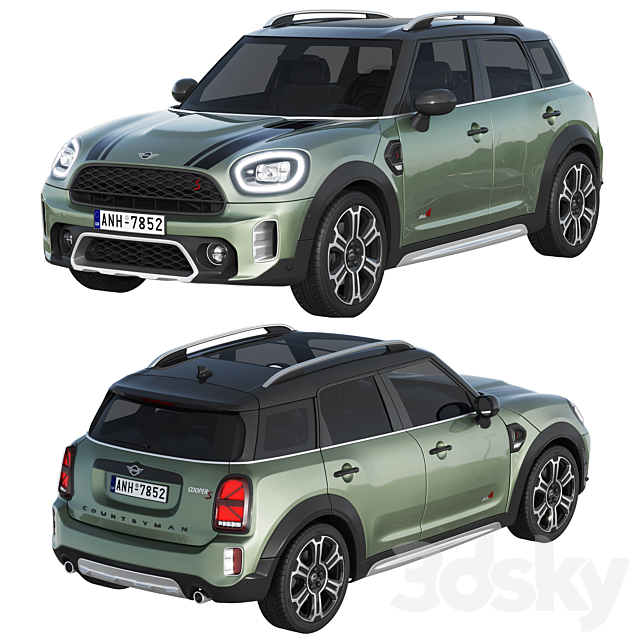 Mini Countryman S 2021 3DS Max Model - thumbnail 2