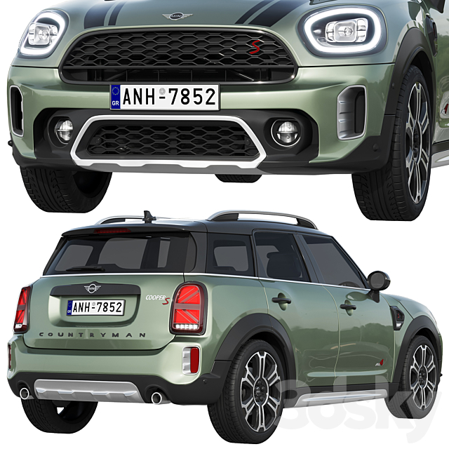 Mini Countryman S 2021 3DS Max Model - thumbnail 4