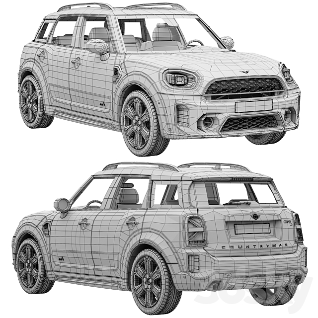 Mini Countryman S 2021 3DS Max Model - thumbnail 5