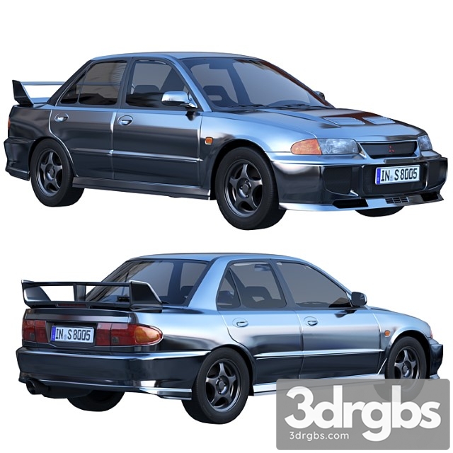 Mitsubishi Lancer Evolution 3dsmax Download - thumbnail 1