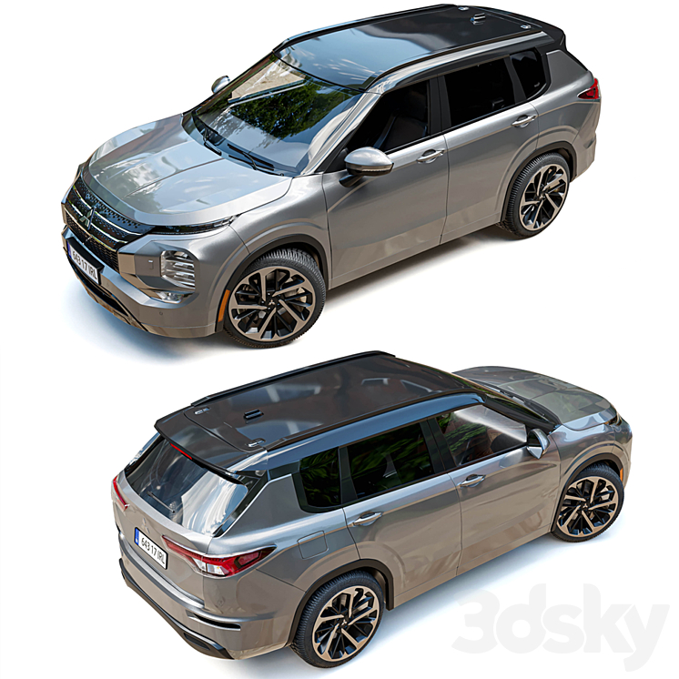 Mitsubishi Outlander 2022 3DS Max - thumbnail 2