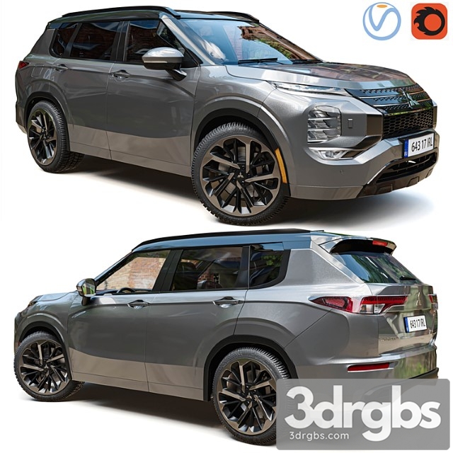 Mitsubishi Outlander 2022 3dsmax Download - thumbnail 1